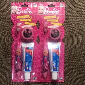 2 Barbie Travel Toothbrush Sets